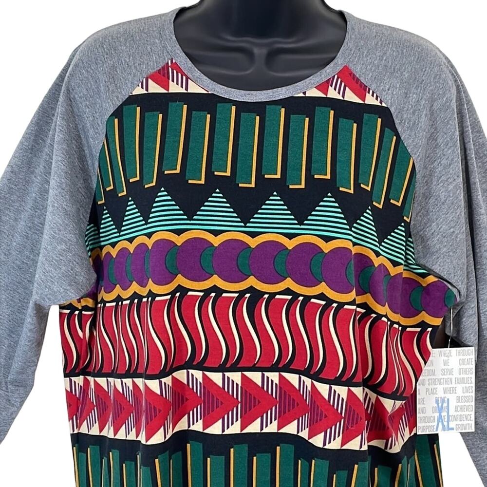 LuLaRoe NWT Randy Tee XL Great Fall Colors!  Baseball like Tee Oh So Comfortable